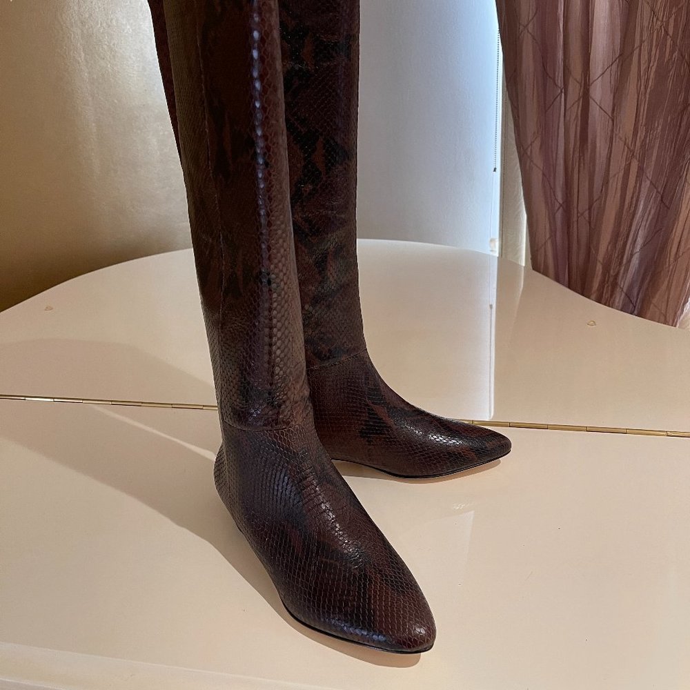 SIGERSON MORRISON Women's Snake Embossed Boots - Picture 11 of 13